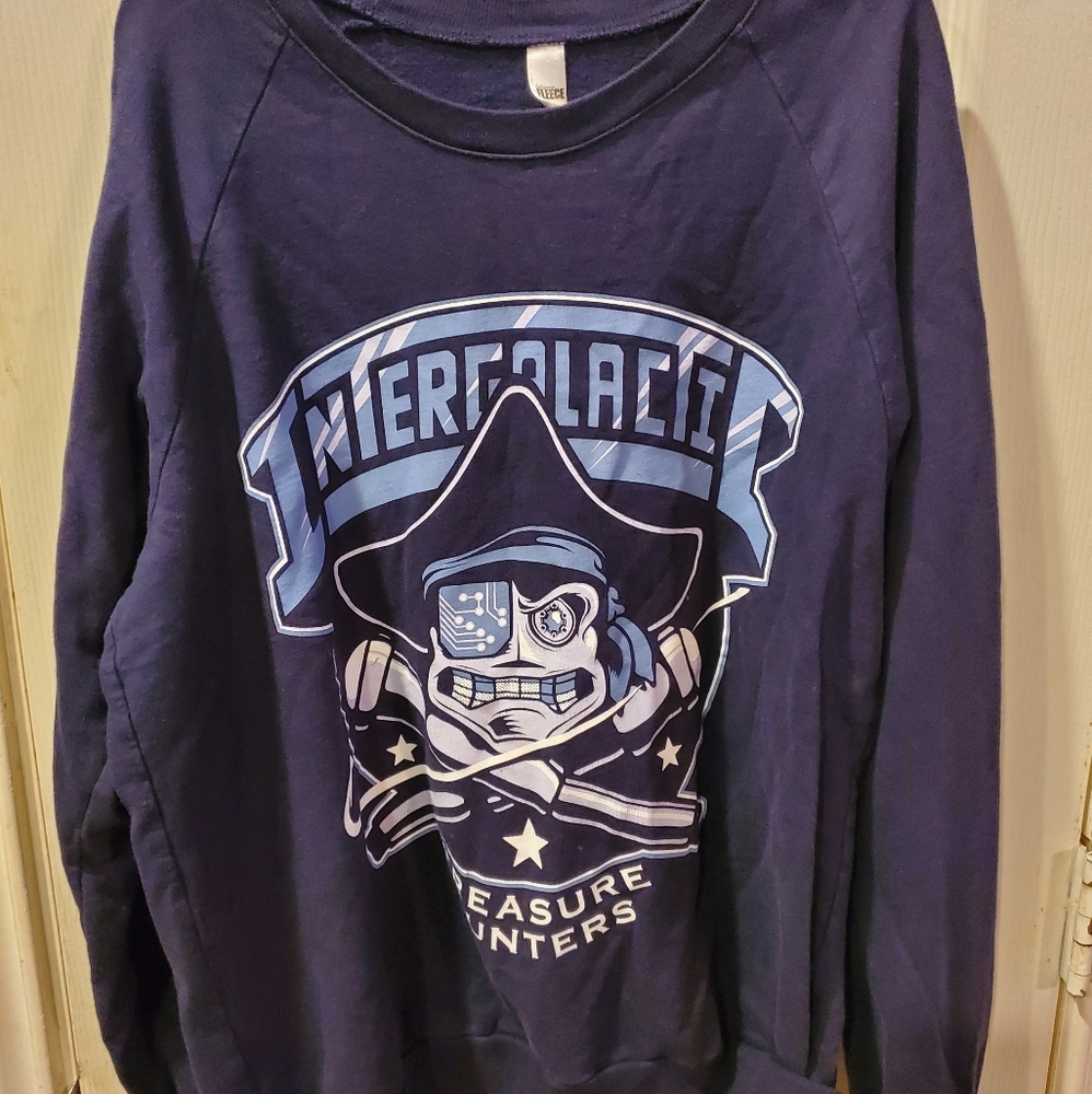 Intergalactic Treasure Hunter Blue Pullover Sweate - image 2